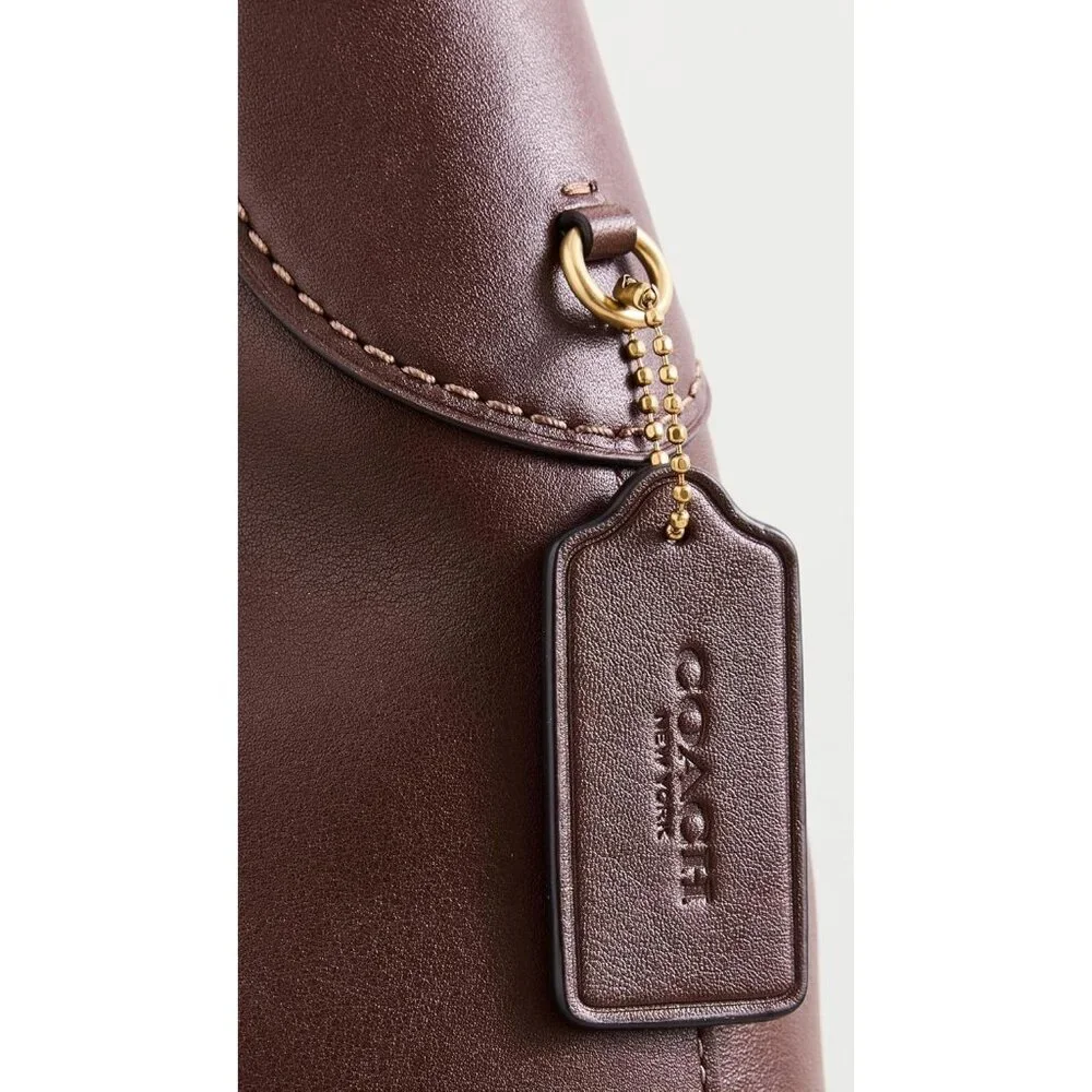 Women's Maple 100% Leather Imported Conditioner Brooklyn Shoulder Bag - Picture 2 of 6